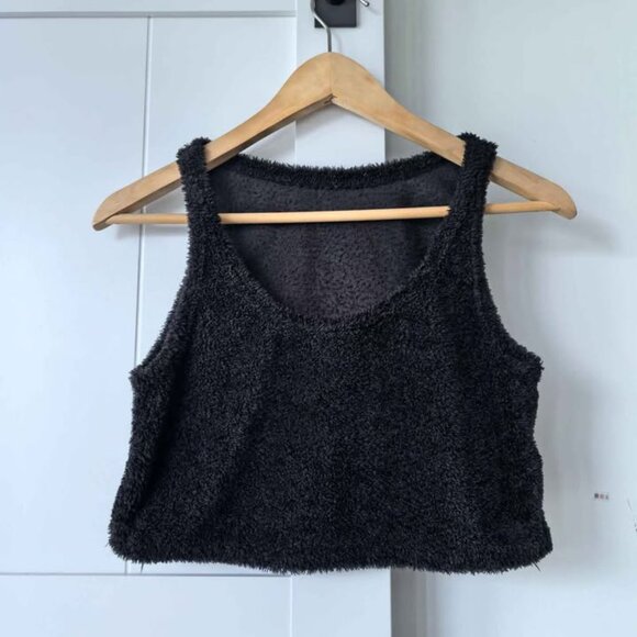 2-Piece Black Fleece Loungewear Set - Picture 2 of 4